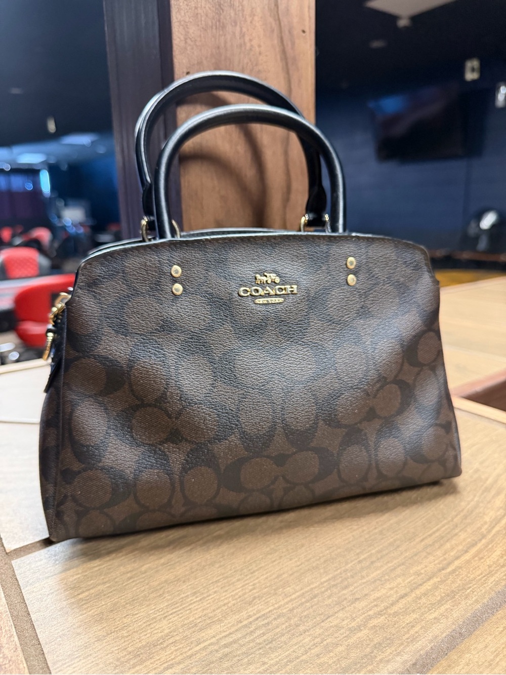 Coach Mini Lillie Carryall in Signature Coated Canvas